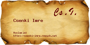 Csenki Imre névjegykártya
